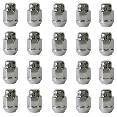 20x Radmuttern M12x1.25 34mm Kegelbund Geschlossen 60° Chrom Für Smart Forfour 1 454