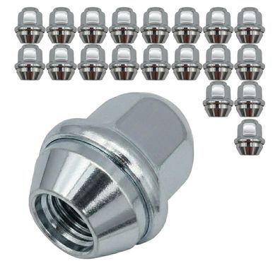 20x Radmuttern M12x1,5 31mm Kegelbund Geschlossen 60° Chrom Für MAZDA 121 II Iii 300