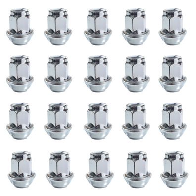 20x FORD Radmuttern M12x1,5 Mm Kegelbund Beweglich 60° Chrom Für FORD C-MAX I 07