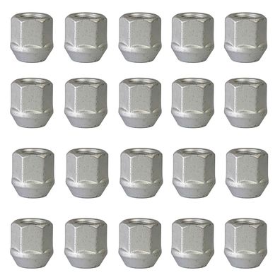 20x Offene Radmuttern M12x1.5 22mm Kegelbund 60° Silber Für KIA Besta Cadenza I II