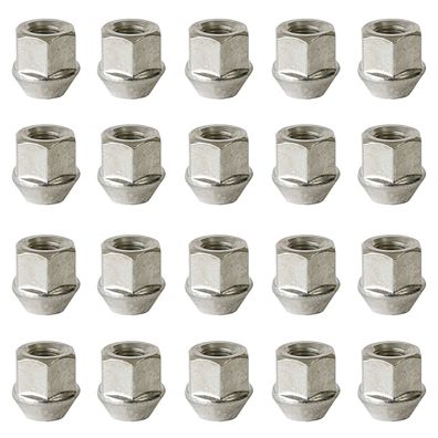 20x Offene Radmuttern M12x1.5 24mm Kegelbund 60° Chrom Für TOYOTA 4 Runner I 4x4 4