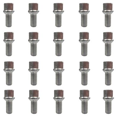 20x Radschrauben M14x1,5 38mm Kugelbund R13 Silber Für Bentley Continental GT 4x4 3W