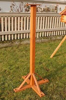 XXL DELUXE Vogelhausständer 120cm hoch stabil Massivholz Holz Vogelhaus Ständer