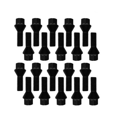 20x Radschrauben M14x1,5 30mm Kegelbund 60° Schwarz Für VW Atlas CA CM 4motion CA