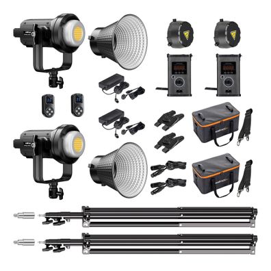 Walimex pro LED Niova Plus 120 W + Stativ 2er Set Lichtstativ Flächenleuchte