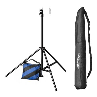 Walimex pro WT-806 Lichtstativ + Sandsack Set befüllbar Gewichtssack Fotostativ