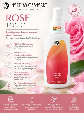 Martina Gebhardt Rose Tonic - Gesichtswasser für trockene & empfindliche Haut 100 ml