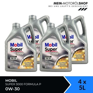Mobil Super 3000 Formula P 0W-30 4x5 Liter