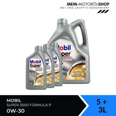 Mobil Super 3000 Formula P 0W-30 5 + 3 Liter