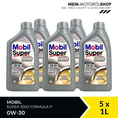 Mobil Super 3000 Formula P 0W-30 5x1 Liter