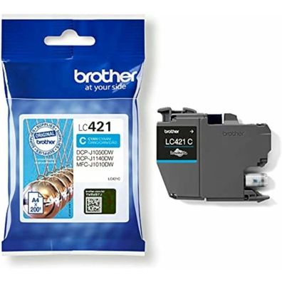 Brother Ink Cart. LC-421C for DCP-J1050DW, -J1140DW, MFC-J1010DW cyan LC421C