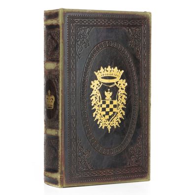 Buchhülle Vintage - Geheimversteck im Antik-Stil mit Wappen - Deko Buchbox für Schmuc