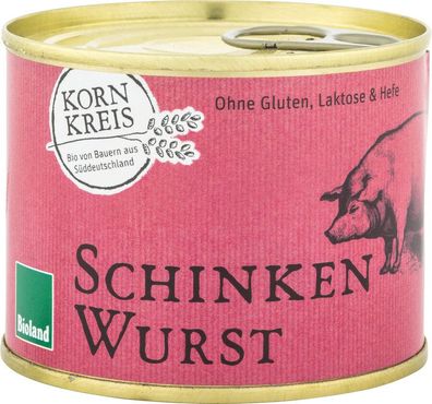 6x Kornkreis Bioland Schinkenwurst 190g