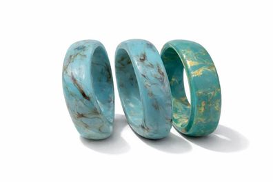 Armband Acryl Türkis marmor-look schmal breite Trend Sommer Cosmos