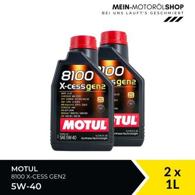 Motul 8100 X-cess GEN2 5W-40 2x1 Liter