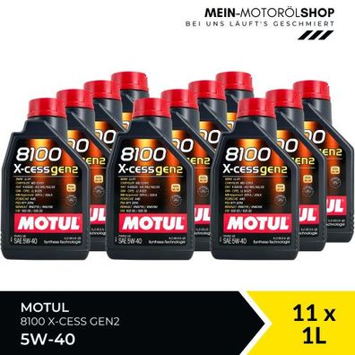 Motul 8100 X-cess GEN2 5W-40 11x1 Liter