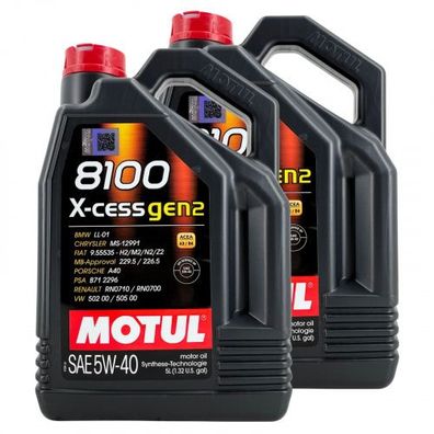 Motul 8100 X-cess GEN2 5W-40 2x5 Liter
