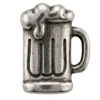 Pin Bier altsilber