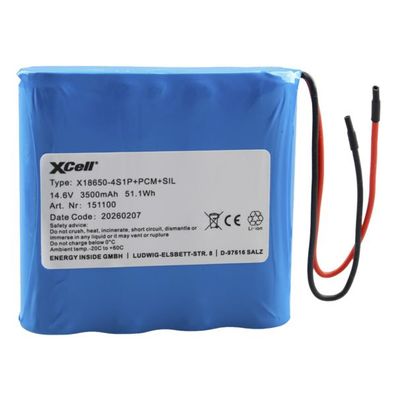 XCell Li-Ion Akkupack 14,8V 3500 mAh 4S1P – offene Litzen