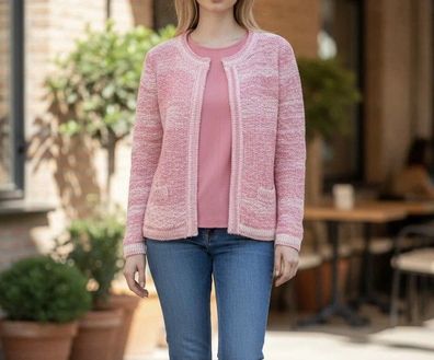 Steffen Schraut Cardigan, 1/1-Arm Rundhalsausschnitt aufgesetzte Taschen Gr.44