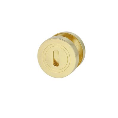 Buntbart Rosettenpaar Messing Optik Ø 52mm - Innentürrosetten Schlüsselrosetten