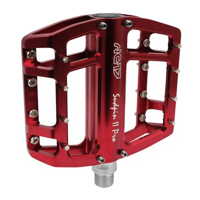NC-17 Plattformpedal Sudpin II Pro CNC, Alu, Kugellager, rot