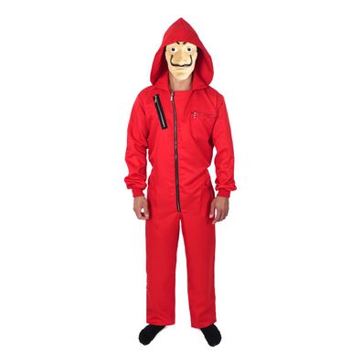 Gauner Kostüm für Haus des Geldes Fans I Overall mit Dali Maske I Größe: S - XXL