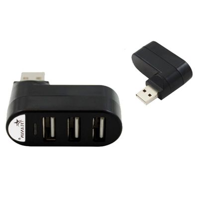 O39 3 Port USB 2.0 Hub Verteiler USB Adapter drehbar 180° für PC Laptop USBStick