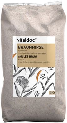 3x GESUND & Leben Reformqualität seit 1995 vitaldoc® BIO-Braunhirse gemahlen 1kg