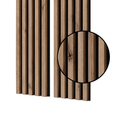 Akustikpaneele 53x240 cm Eiche Artisan - Lamellen auf schwarzer HDF-Platte