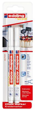 Edding Kreidemarker 4085 1-2 mm weiß 2er-Blister