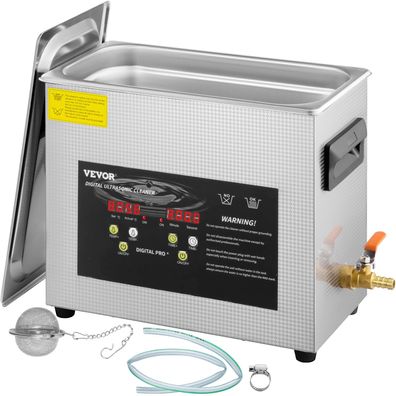 Ultraschallreiniger 6 L digital 40 kHz mit Heizung Timer Edelstahl