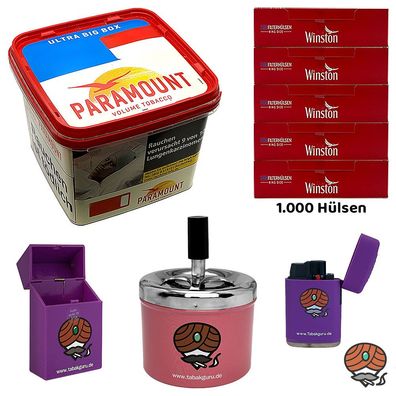 Paramount Volumentabak Ultra Big Box 530g, Winston Hülsen Feuerz. Drehascher Box