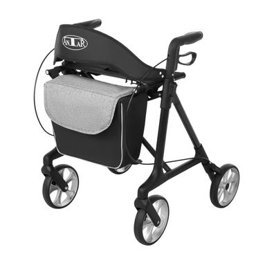 Antar Carbon Rollator faltbar ultra leicht mit Rückengurt 6,2 kg 150 kg Gehhilfe