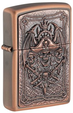 Zippo Pirate Skull Limited Edition Sturmfeuerzeug Bronze
