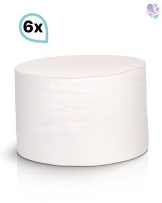 Toilettenpapier Innenabrollung SET, 6 Rollen, 2-lagig, 180m je Rolle, Zellstoff, wass