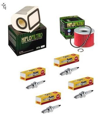 Wartungssatz Ölfilterset Zündkerzen spark splug passt an Yamaha Xjr 1200 95-98