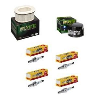 Wartungssatz Ölfilterset Zündkerzen spark splug passt an Yamaha Fzs 600 H 98-03
