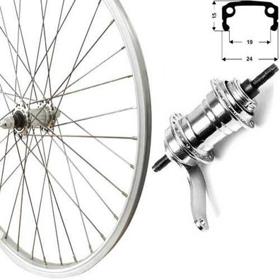 Hinterrad 16" Rücktritt silber, Kasten-Alu, RBN, Zub., Roland, 803968