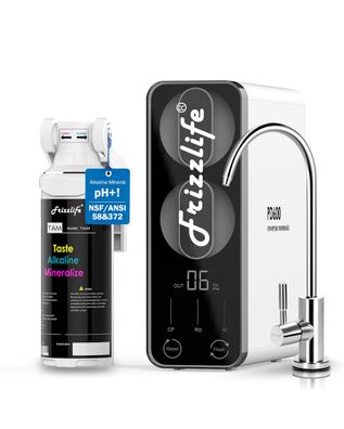 Frizzlife 600GPD Umkehrosmoseanlage Untertisch Trinkwasserfilter PD600-TAM3