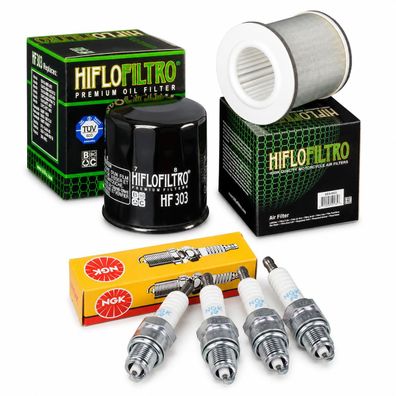 Wartungssatz Ölfilterset Zündkerzen spark splug passt an Yamaha Xj 600 Nn Nh S