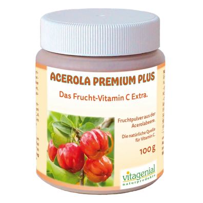 Vitagenial Acerola Premium Plus, 100 Fruchtpulver