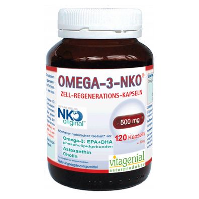 Vitagenial Omega-3-NKO Krillöl, 120 Kapseln