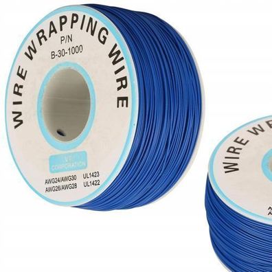 Rosfix Kynar Kabel AWG 0,25mm Blau – 200m | 0,6mm Ø, 300V, PVC-Isolierung