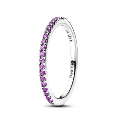 Ring 58 - Silber - Funkelnder Violetter Ring