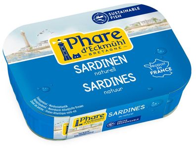6x Phare d´Eckmühl Sardinen Natur 135g