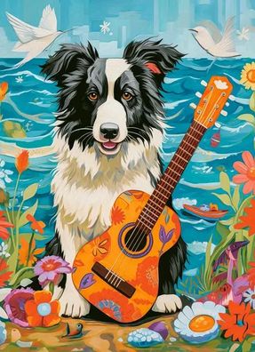 Collie, Gitarre und das Meer