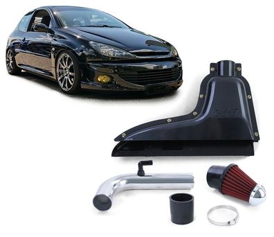 Sport Luftfilter Airbox Intake Carbon Look für Peugeot 206 1.1 1.4 1.6 1998-2007