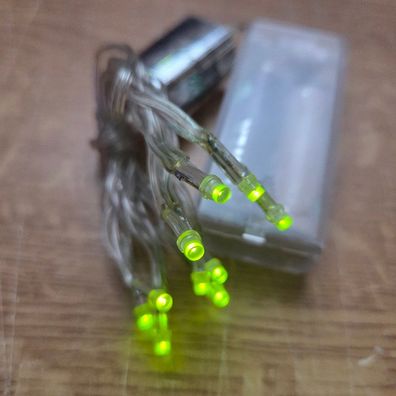 Micro LED Lichterkette 10er Batteriebetrieb grün 725-22