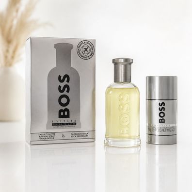 HUGO BOSS Bottled Geschenkset 100 ml EDT + 75 ml Deo Stick Herren Neu & OVP